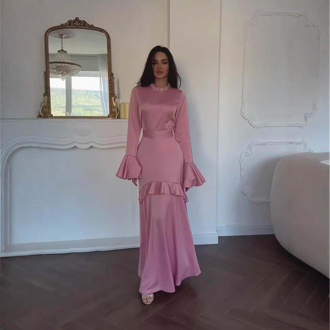 Women's Slim Fit Elegant Soft Long Sleeve Dresses