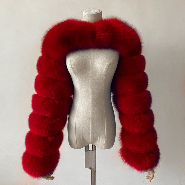 Women's Fur Fox Fashion Faux Shawl Coats