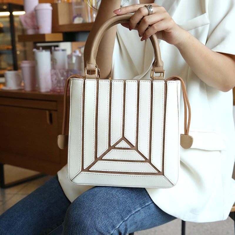 Western Style Color Contrast Patchwork Fashionable Small Square Bags