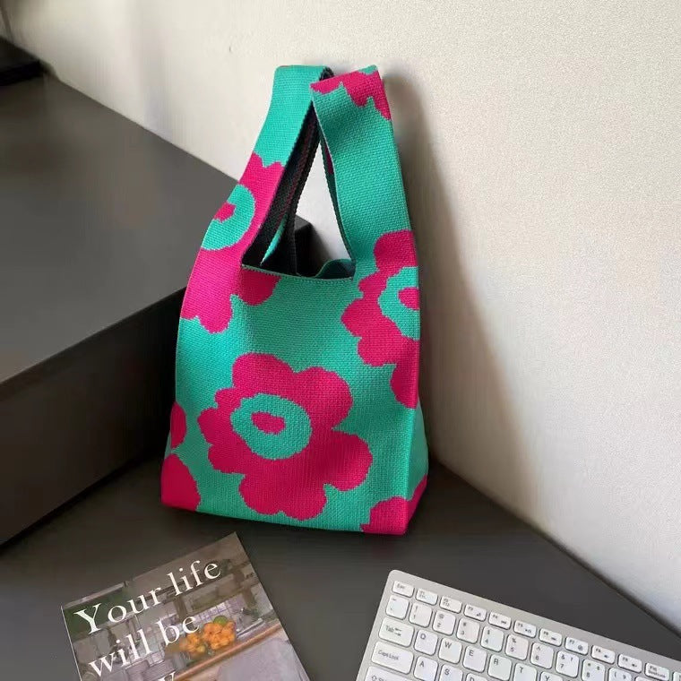 Korean Style Woolen Yarn Fashion Simple Handbags