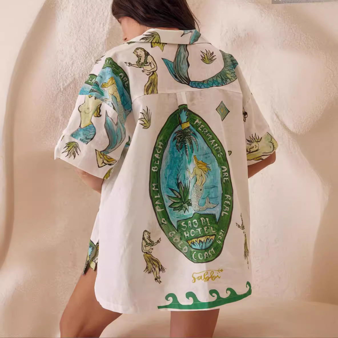 Classy Fashion Printed Linen Leisure Shirt Suits
