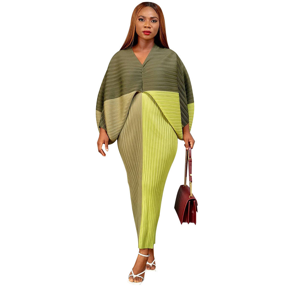 Women's Autumn Batwing Sleeve Printed Dress Dresses