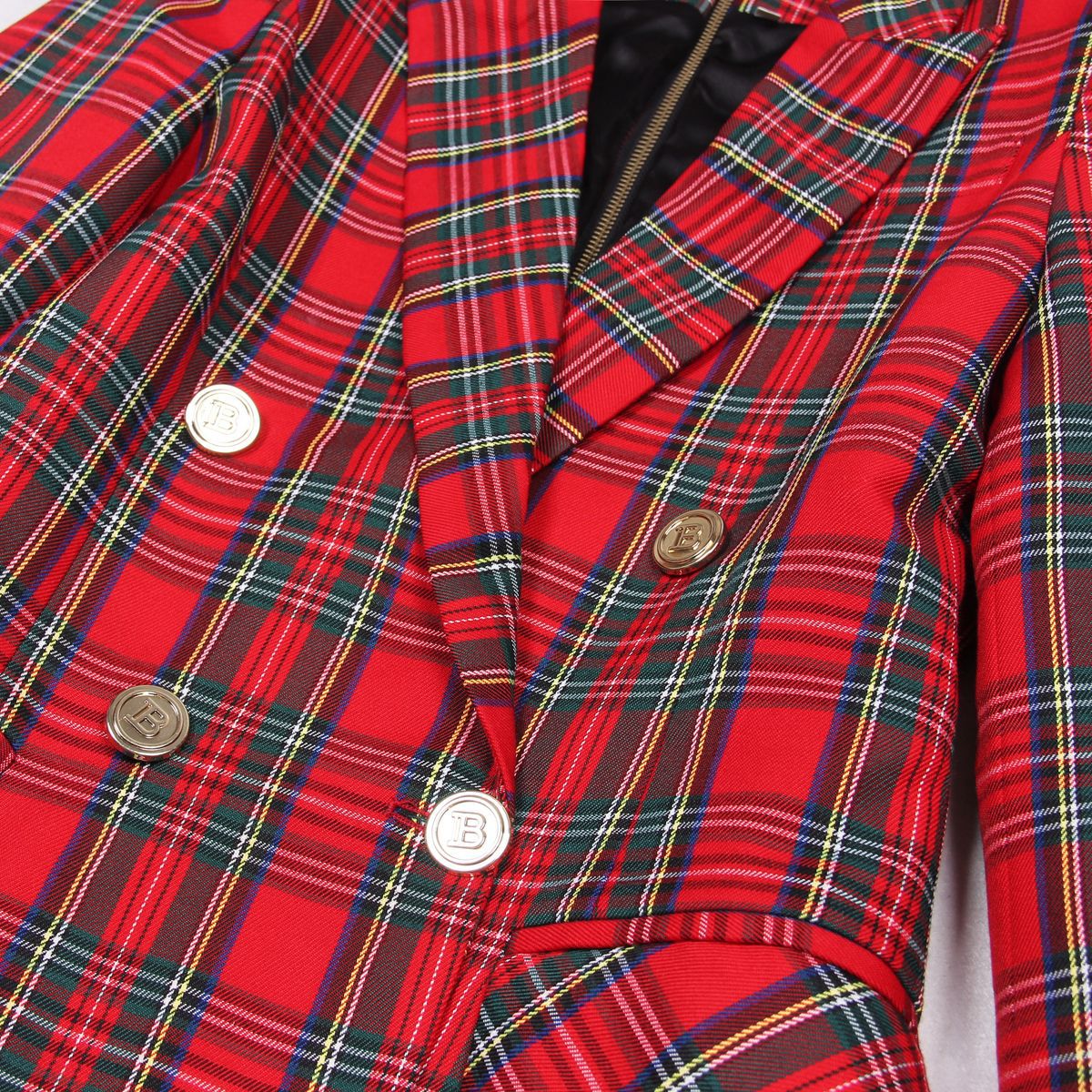 Women's Plaid Long Sleeve Slim Fit Temperament Commute Blazers