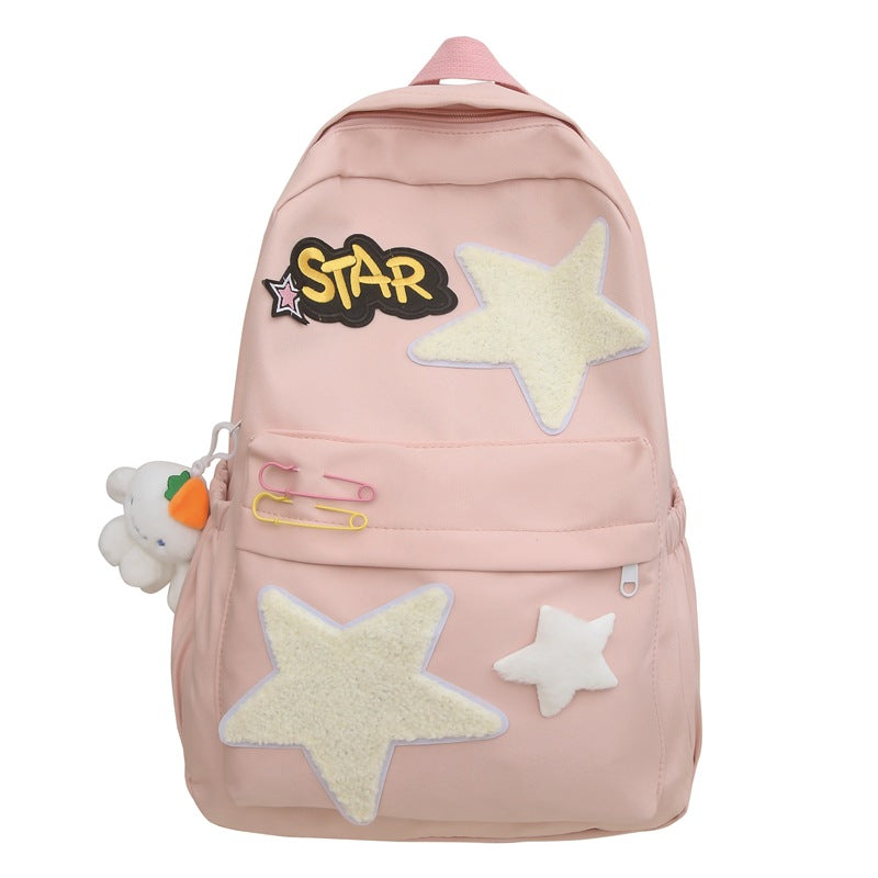 Female Sweet Milky Yellow Campus Contrast Color Cute Middle School Students' Schoolbags