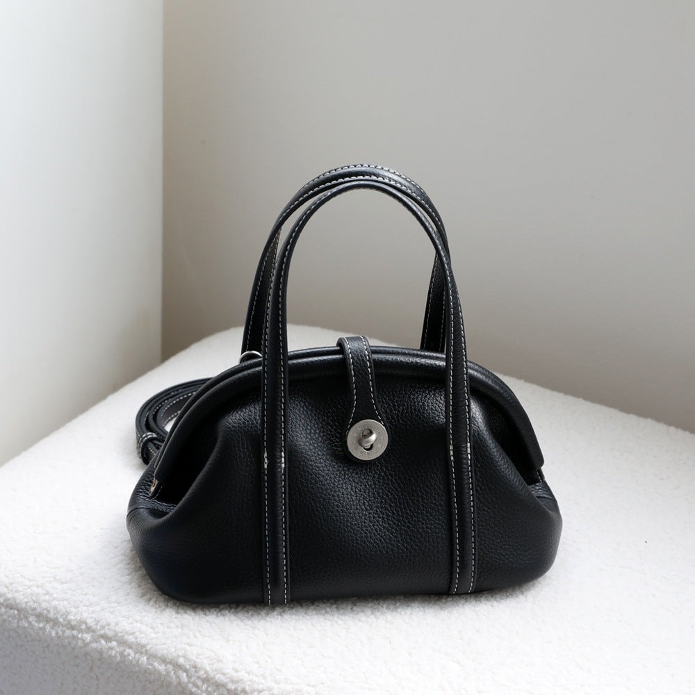 Women's High Sense Niche Commuter First Layer Cowhide Handbags