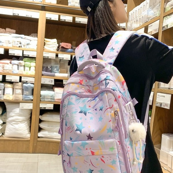 Women's Printing Early High College Korean Style Middle School Students' Schoolbags