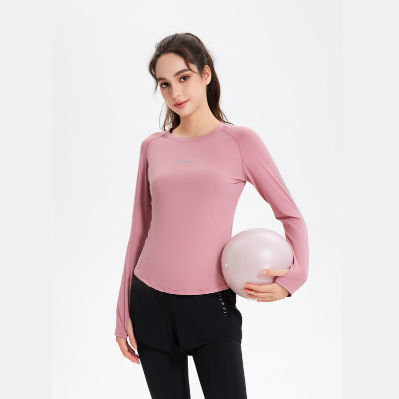 Women's Sports Fitness Crew Neck Wear Slim Fit Women's T-shirt