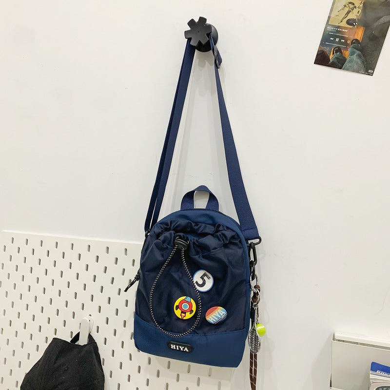 Women's Cycling Personalized Drawstring Kettle Trendy Walking Men's Messenger Bags