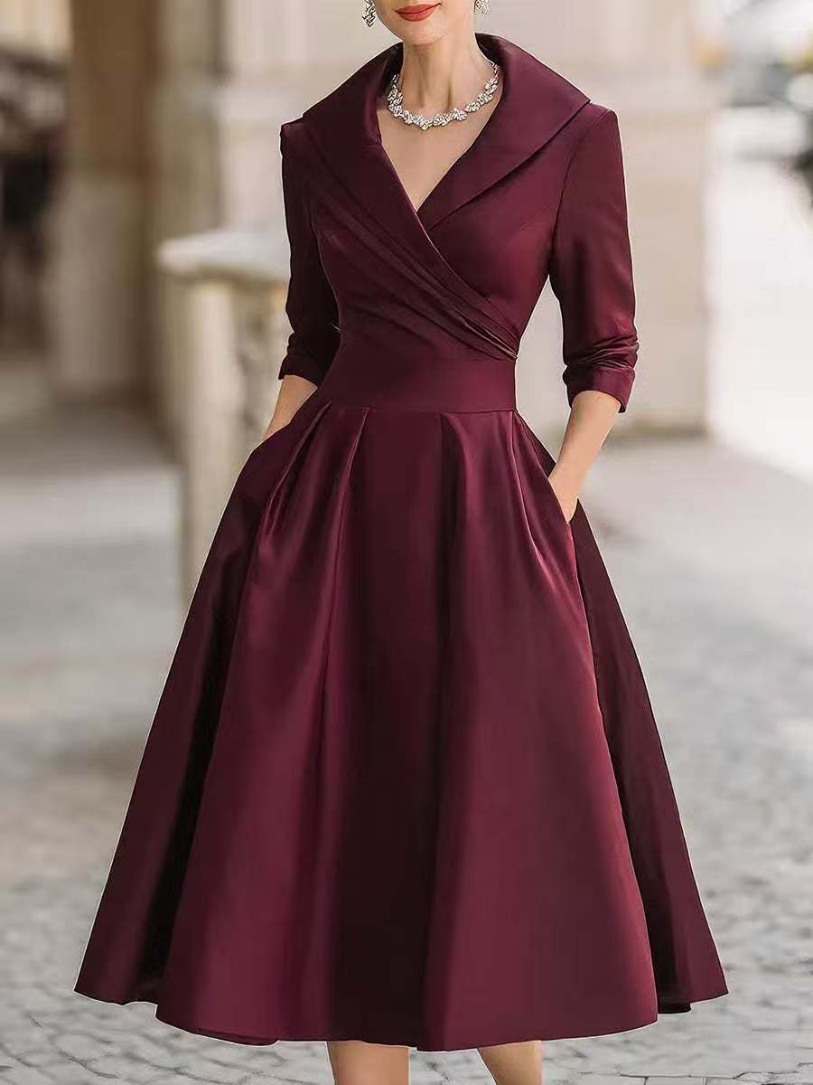 Hepburn Style Large Hem Dress Slimming Blazers