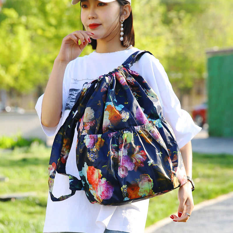 Beautiful Folding Drawstring Pocket Large Capacity Backpacks