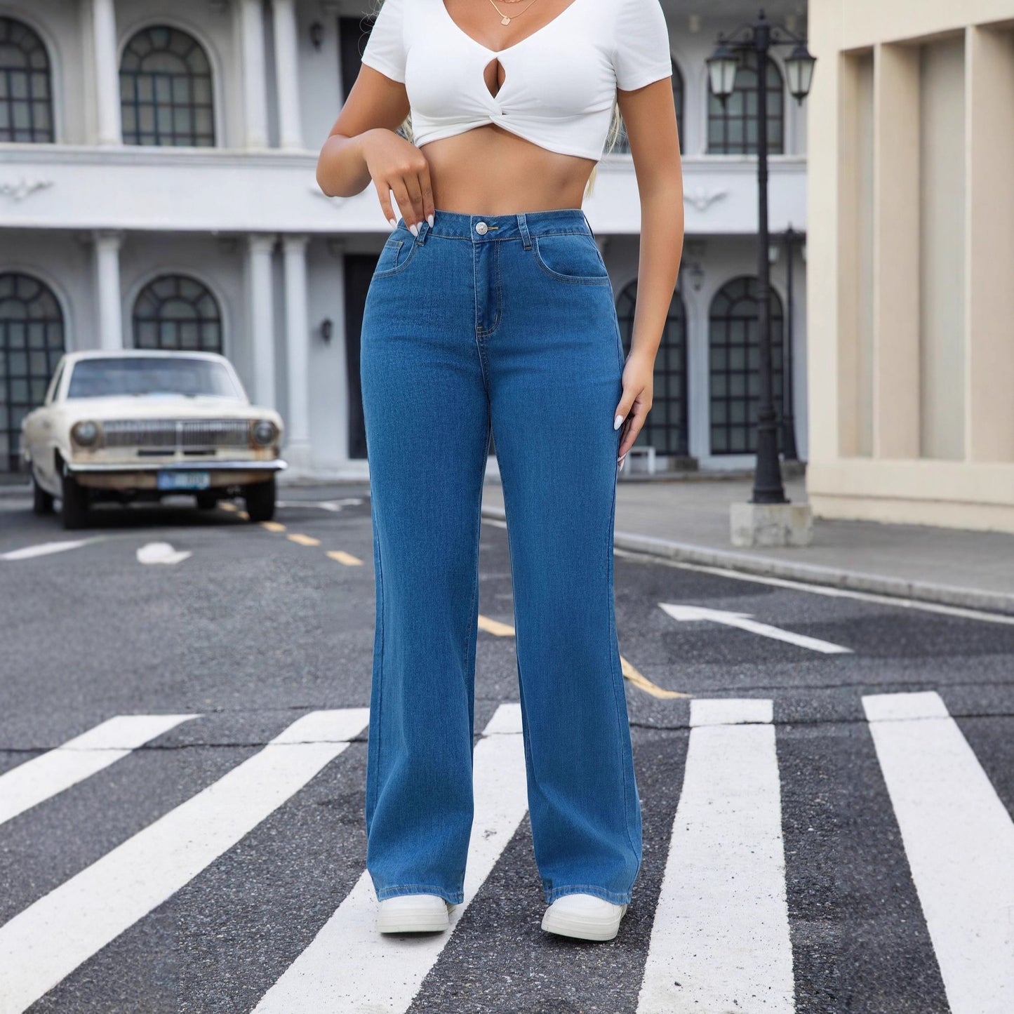 Women's High Waist Stretch Slimming Hip Raise Women's Jeans