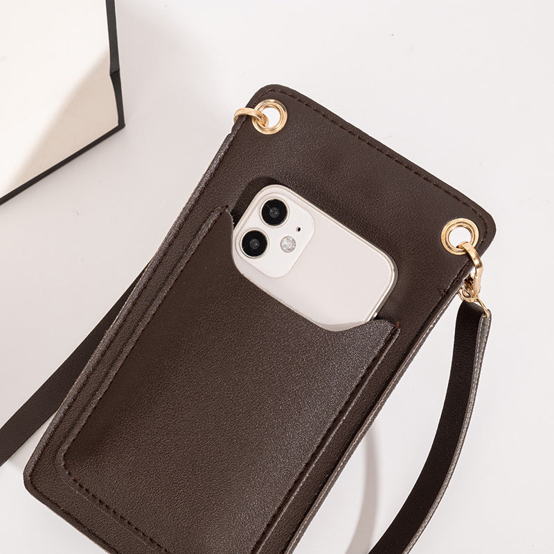 Women's Vertical Mobile Korean Packet Printed Crossbody Bags