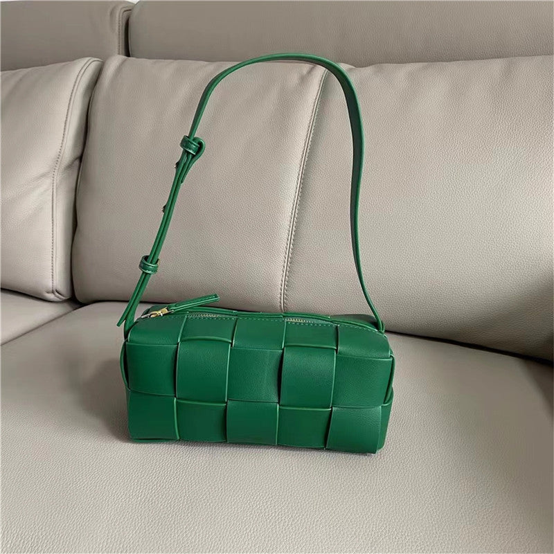 Woven Genuine Leather Advanced Texture Underarm Bags