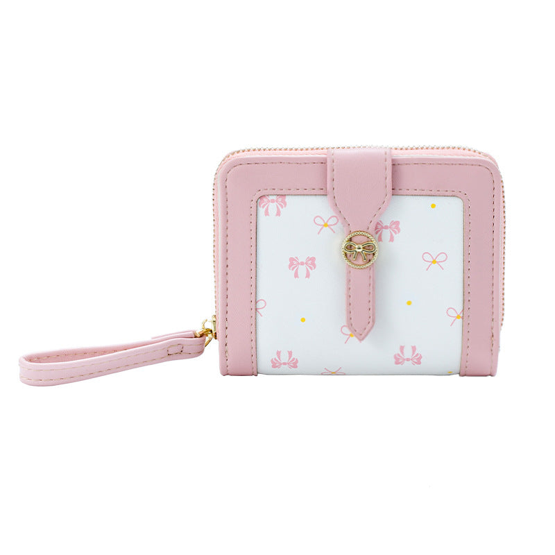Women's Korean Bow Large Capacity For College Ladies Wallets
