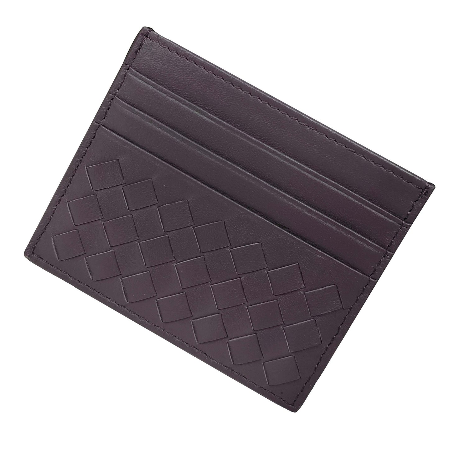 Women's & Men's & Name Sheepskin Woven Lightweight Clamp Card Holder