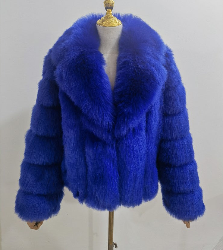 Women's Comfortable Imitation Fur Overcoat Fashion Coats