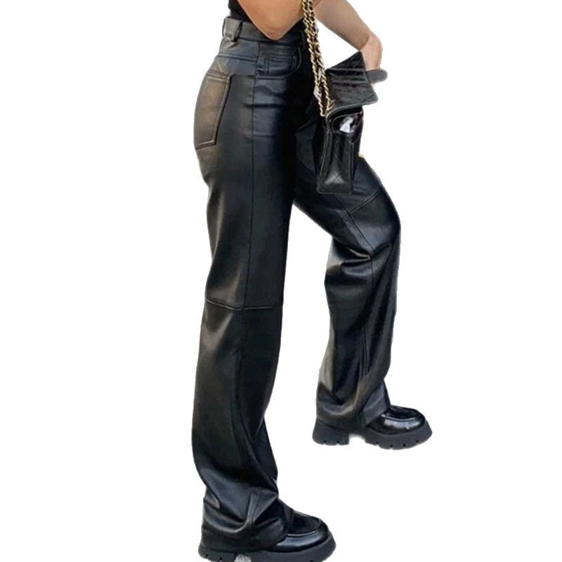 Women's Cool Leather Casual Street Trendy Pants