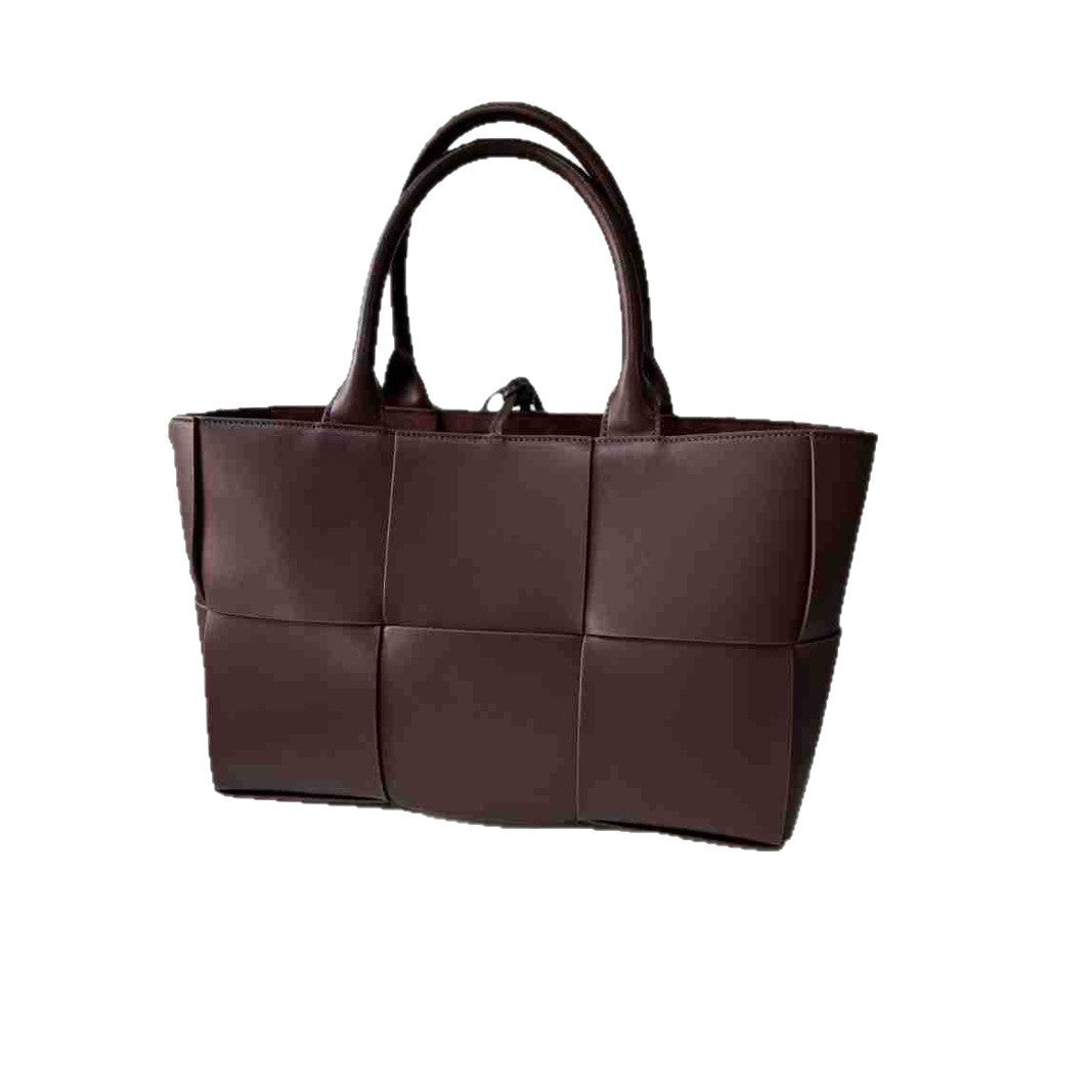 Women's Large Woven Urban Simple Rhombus Capacity Commuter Handbags