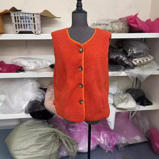 Lamb Wool Korean Versatile Outerwear Sleeveless Women's Vest