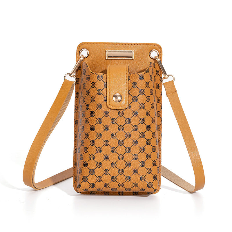 Women's Vertical Mobile Korean Packet Printed Crossbody Bags