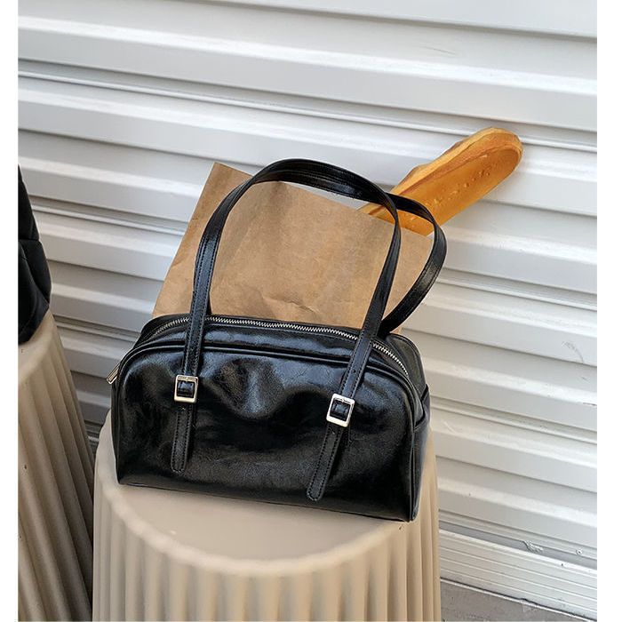 Women's Waxed Leather Underarm Leisure Large Capacity Shoulder Bags