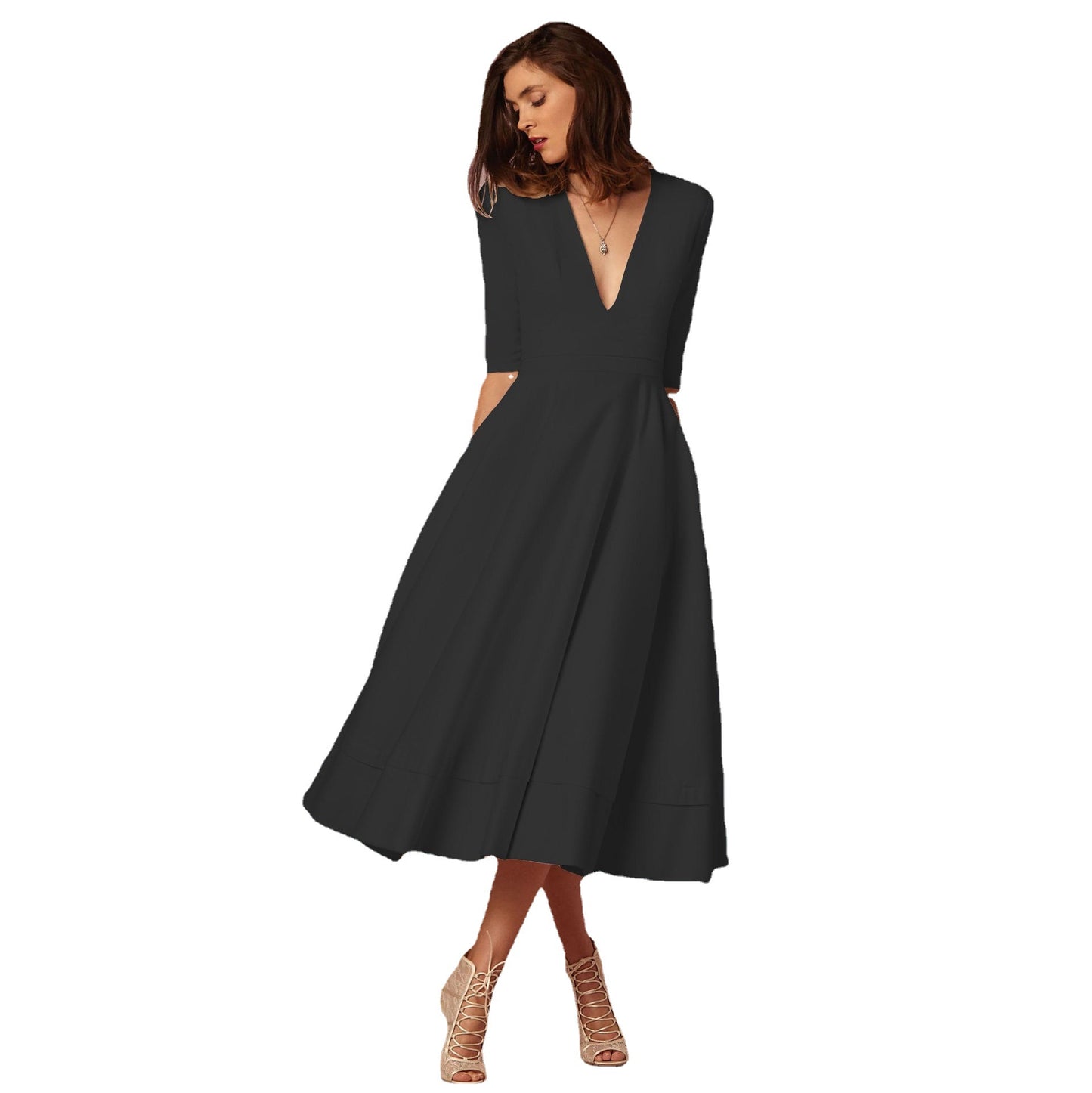 Women's Dress Sexy Deep V Large Swing Dresses