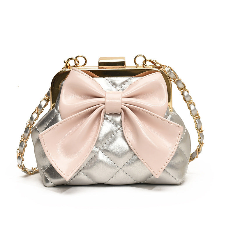 Women's Popular Fashion Leisure Chain Cute Bow Shoulder Bags