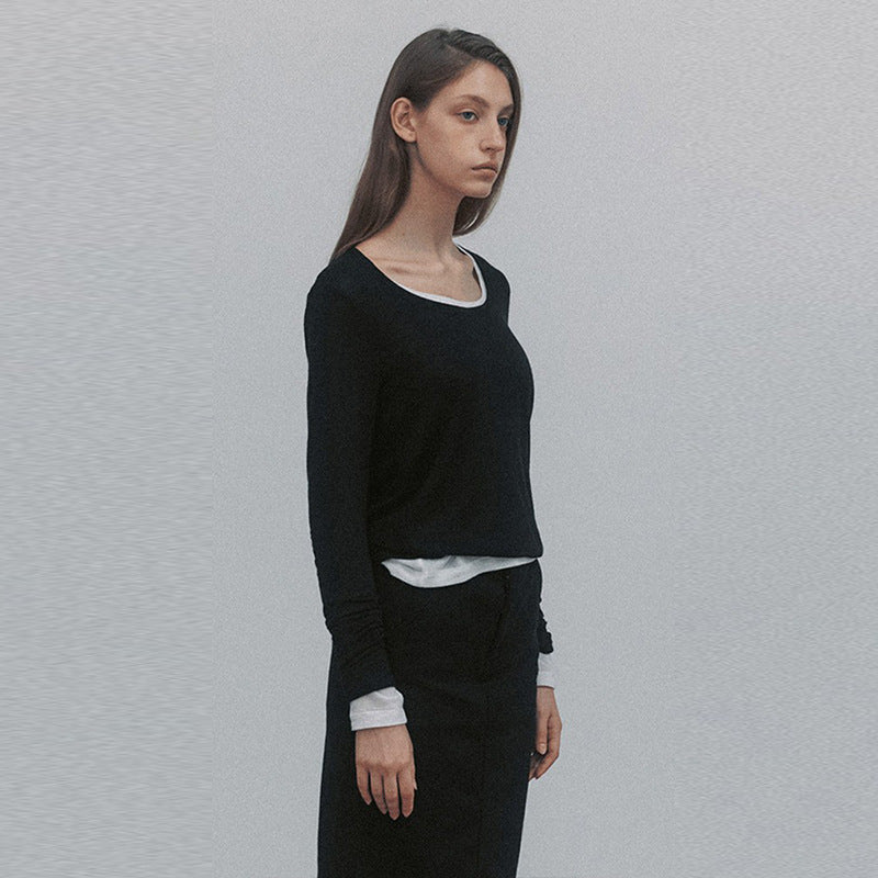 Women's Korean Style Simple Inner Wear Long Blouses