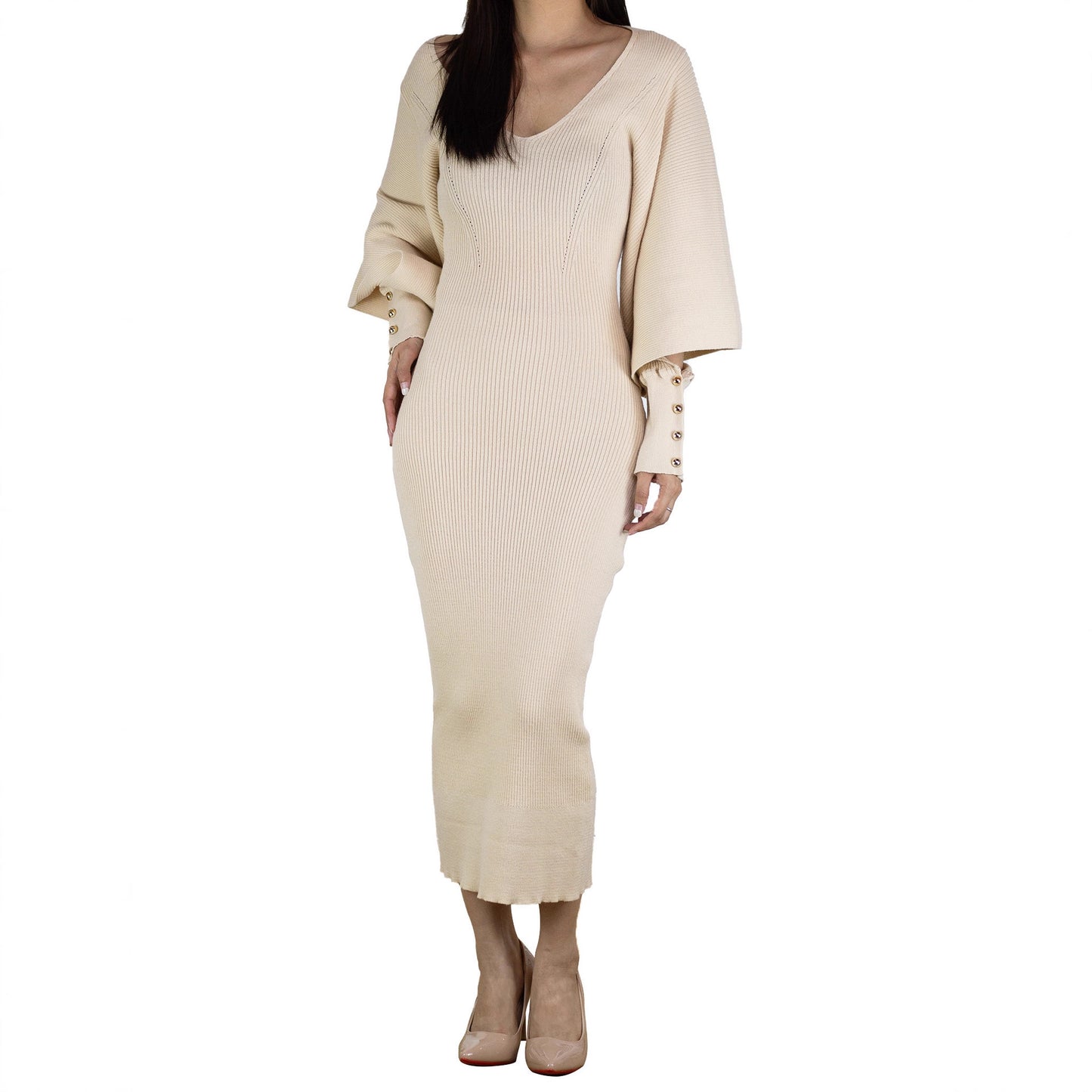 Women's Sexy Knitted Dress Large Slim Knit Dresses