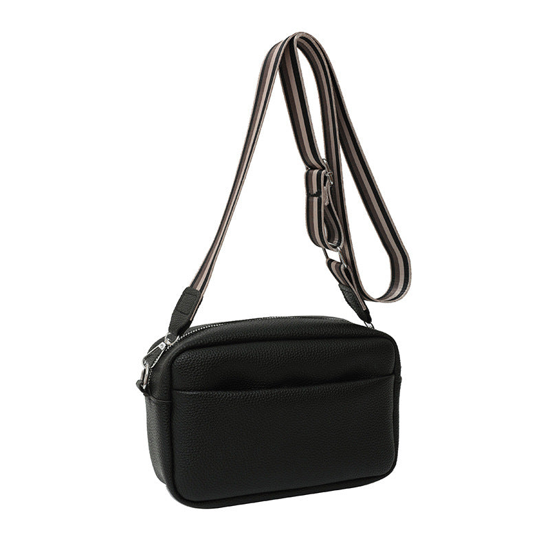 Women's Trendy Pure Color Wide Strap Shoulder Bags