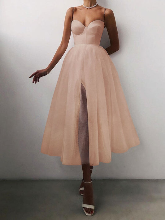 Women's Glamorous Creative Straps Tulle Dress Wedding Dresses