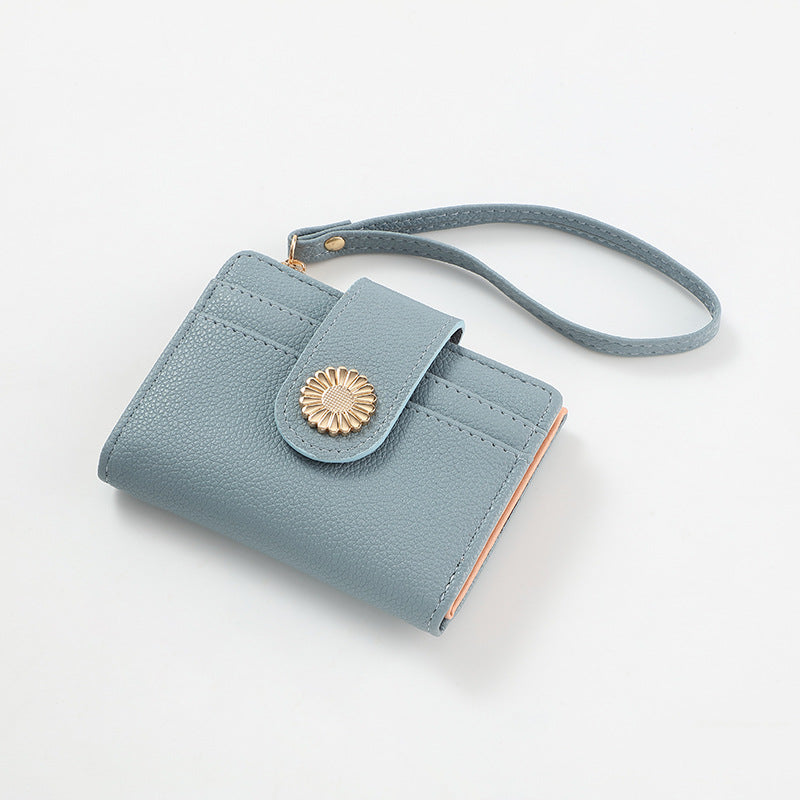 Women's Short Solid Color High-grade Zipper Ladies Wallets