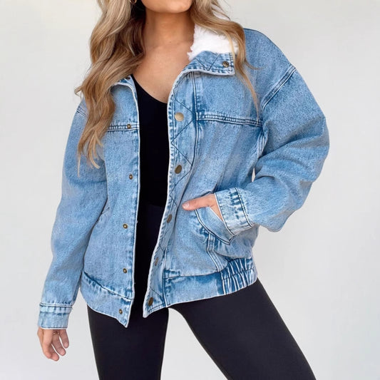 Women's New Oversized Denim Autumn Warm Jackets