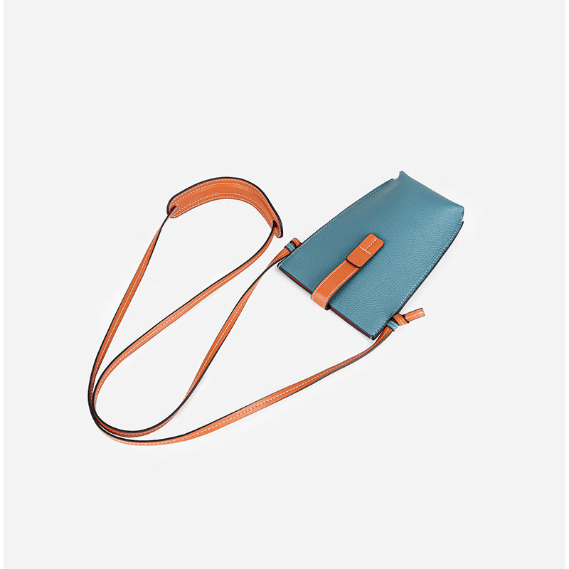 Women's Mini Simple First Layer Cattlehide Fashion Phone Bags
