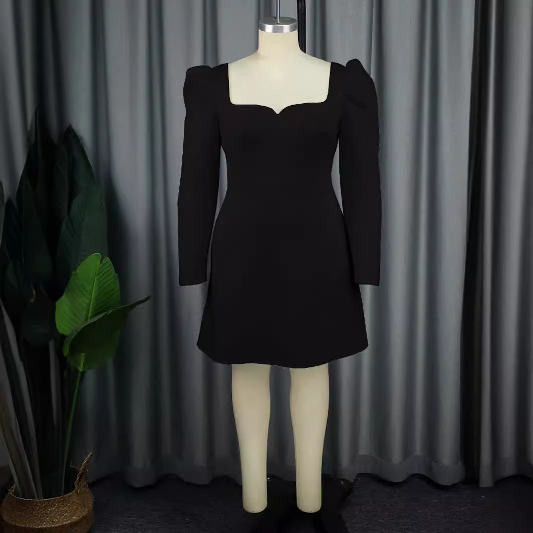 Collar Long Sleeve Dress Banquet Party Dresses