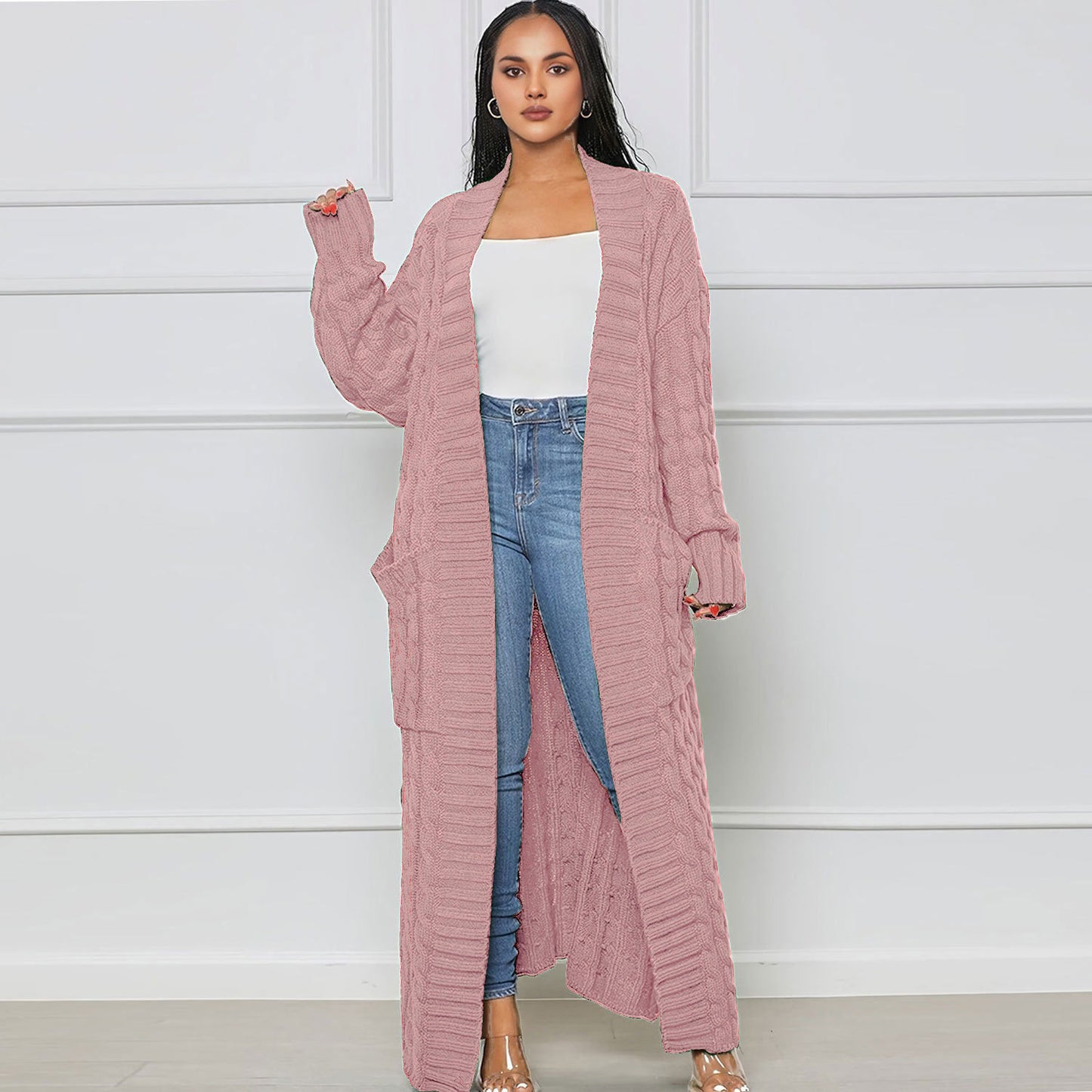 Women's Lazy Fashion Solid Color Long Twist Dresses