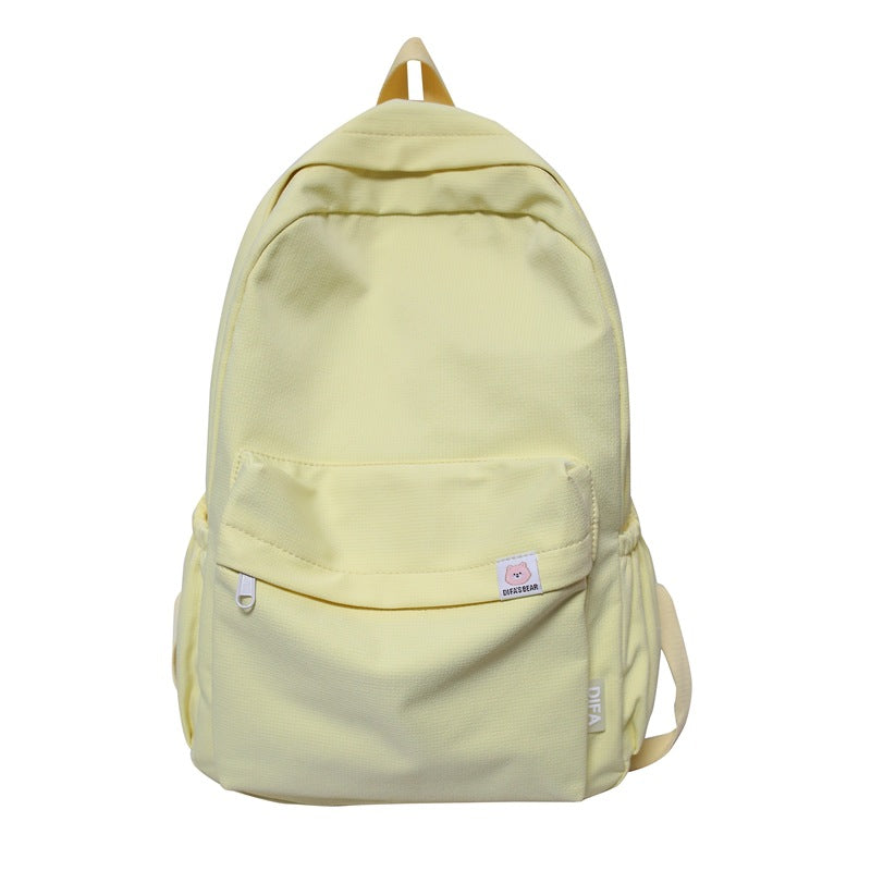 Female Korean Junior High Cute Solid Color Backpacks