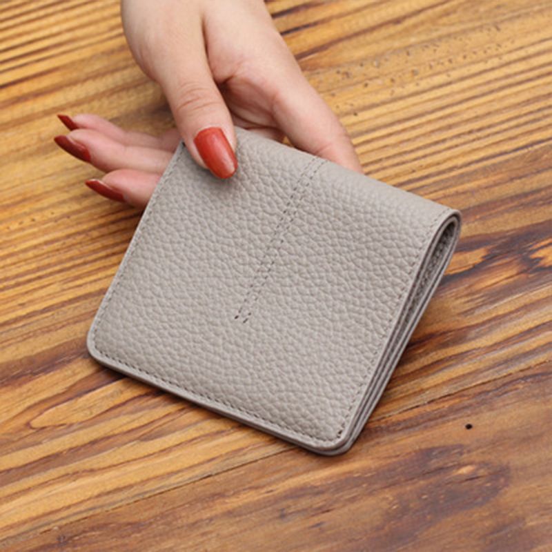 Women's Short Simple Stitching Texture For Ladies Wallets