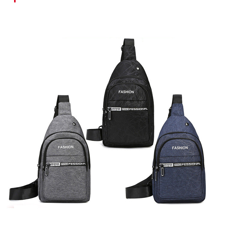 Men's Korean Style Oxford Cloth Trendy Canvas Men's Chest Bags