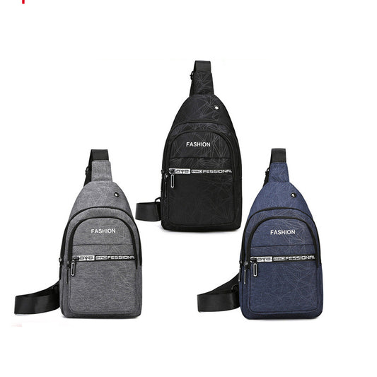 Men's Korean Style Oxford Cloth Trendy Canvas Men's Chest Bags