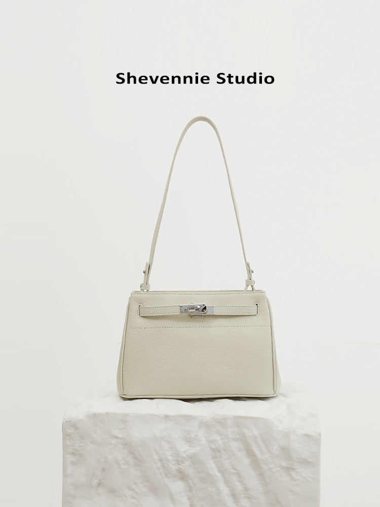 Women's Autumn First Layer Cowhide Simple Commute Armpit Bags