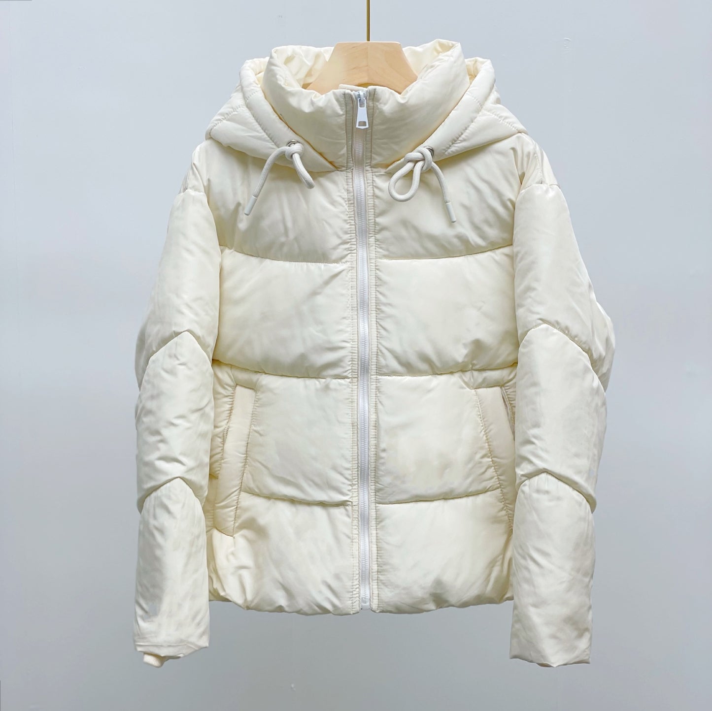 Women's Autumn Hoodie With Drawstrings High Neck Shorts