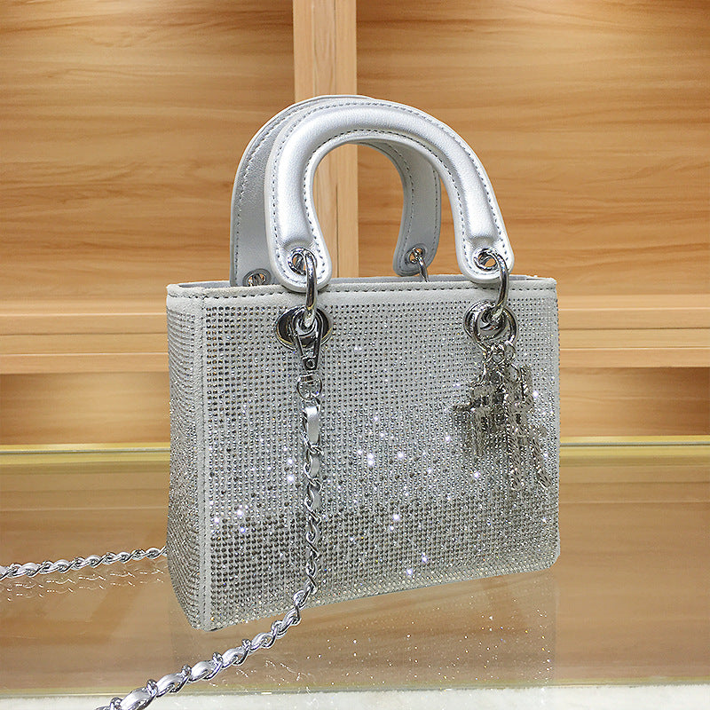 High-grade Diana Female Gradient Rhinestone Hand Holding Bags