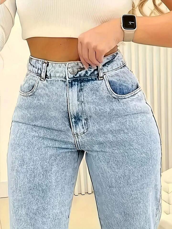 Autumn High Quality Trendy Straight Casual Women's Jeans