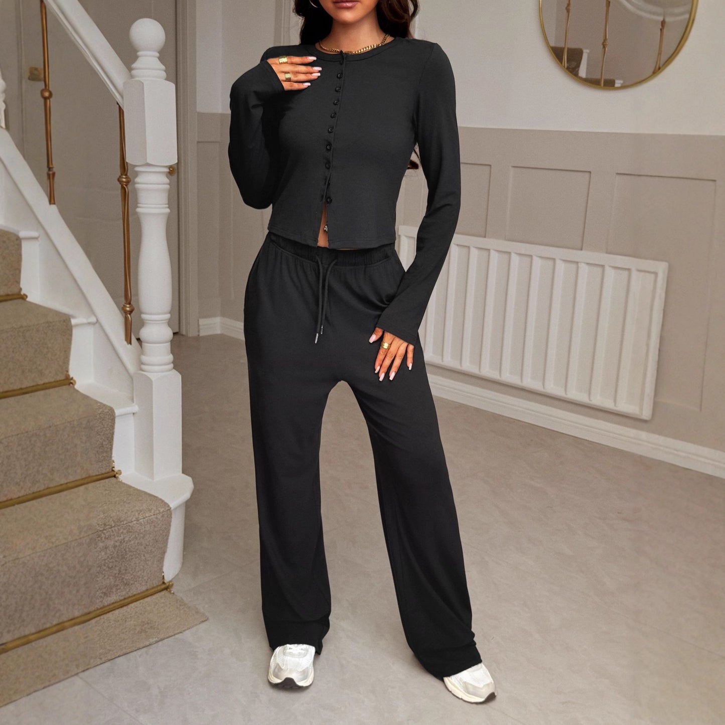 Women's Unique Vacation Style Shirt Two-piece Suits