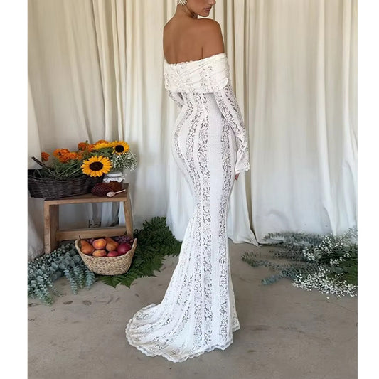 Women's Gentle Lace Dress French Style Temperament Dresses
