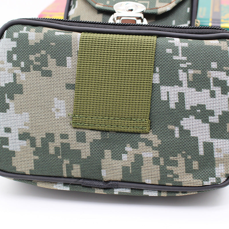 Men's Camouflage Canvas Mobile People Wear Release Phone Bags