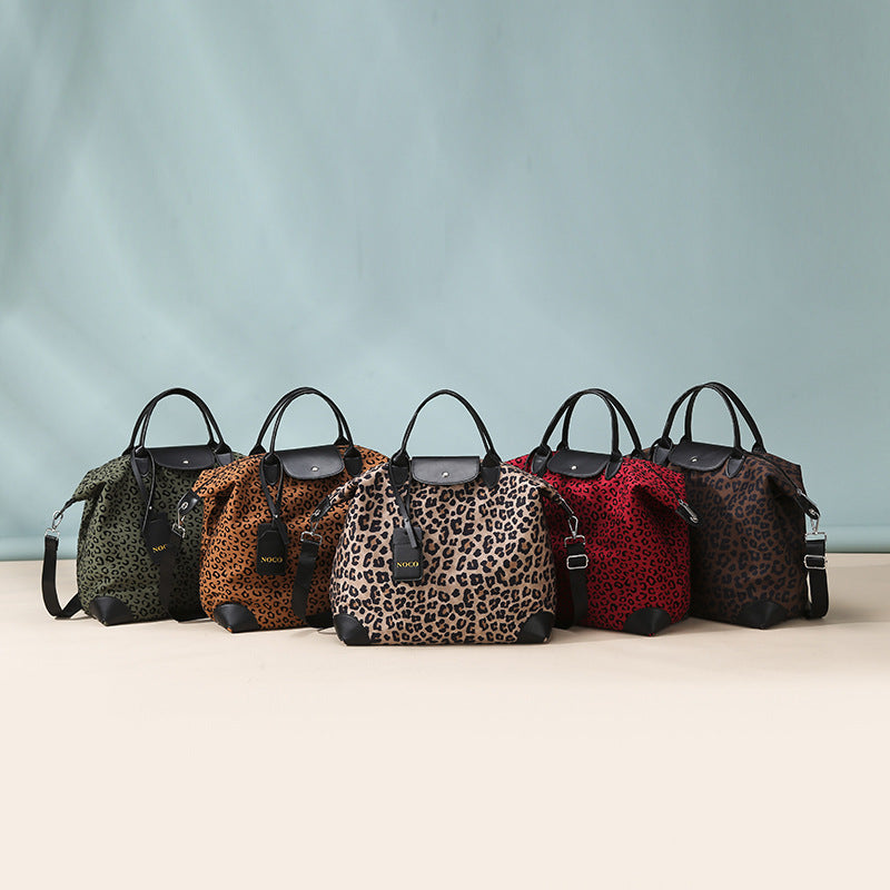 Women's Large Capacity Fashion Leopard Print Leisure Travel Bags
