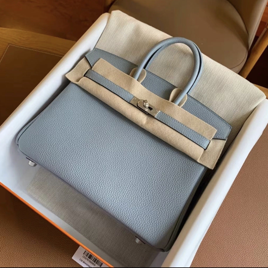 Women's Version First Layer Cowhide Genuine Leather Kelly Handbags