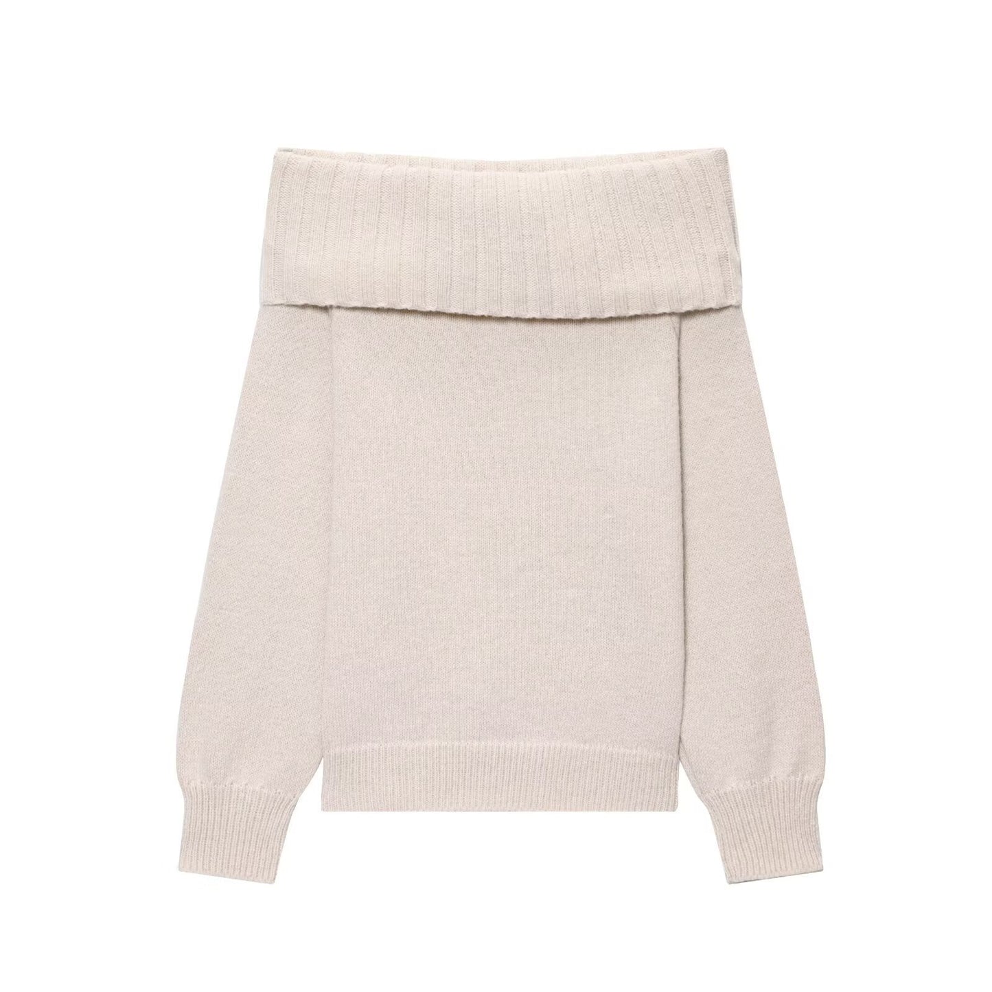 Women's Lapel Pullover Solid Color Versatile Sweaters